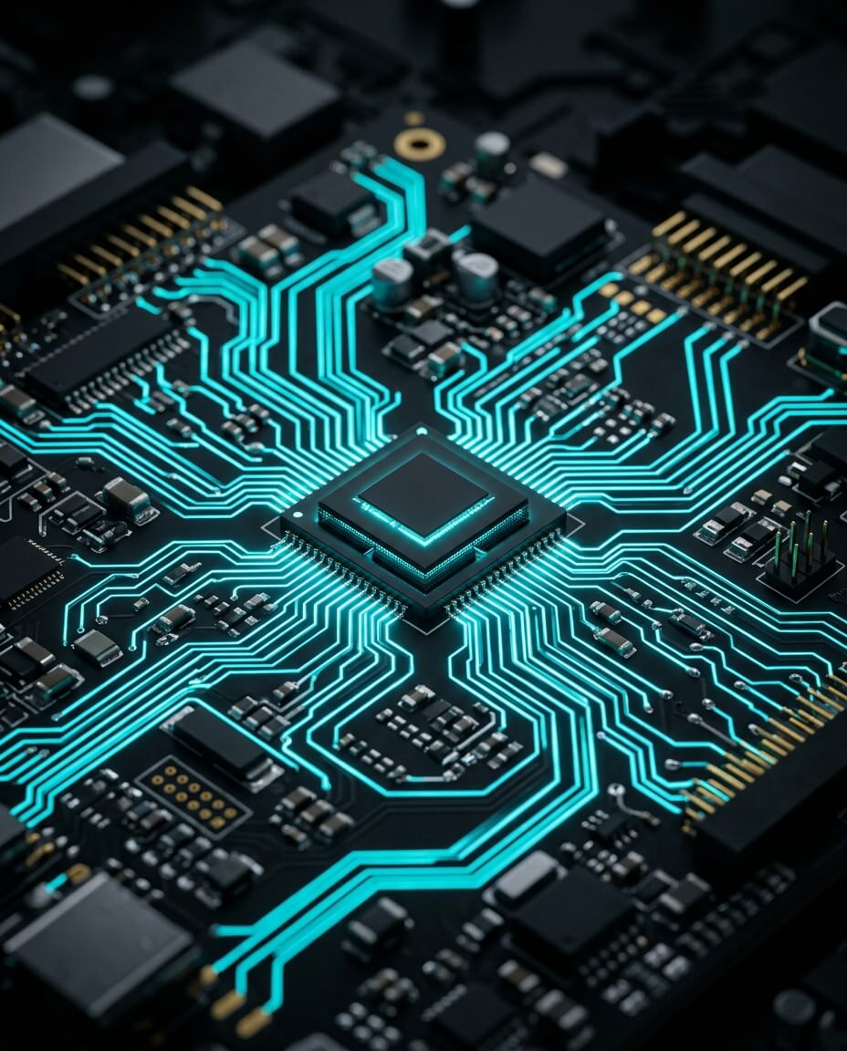 Abstract image AI chip
